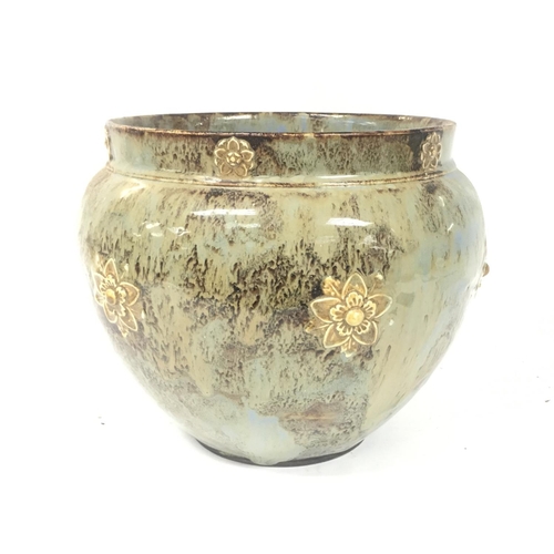 226 - A Royal Doulton stoneware porcelain vase, 21.5cm tall, 26cm wide approximately