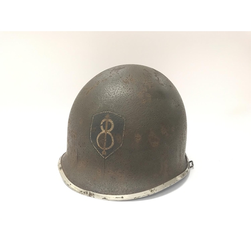 24 - WW2 US helmet 8th division.