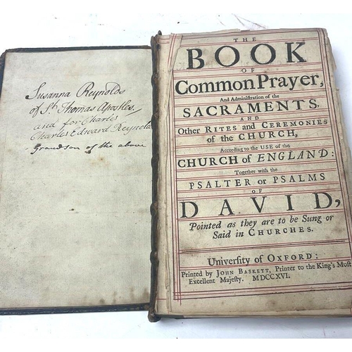29 - An Early English book of common prayer dated 1768, printed by John Baskett (damage to spine).