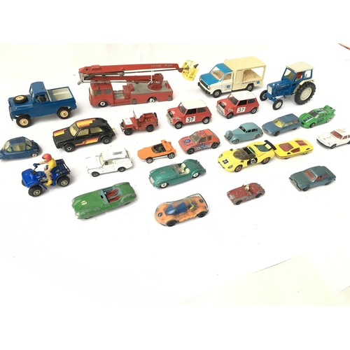 53 - A Collection of playworn die-cast including Dinky. Corgi.