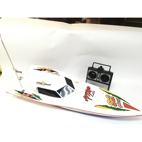 Boxed EP racing boat. Postage cat C