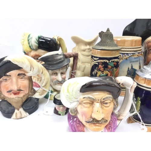 1110 - A collection of Royal Doulton and other character jugs, postage category D- NO RESERVE