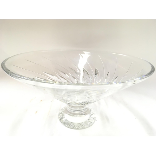 1121 - A Large Stuart crystal fruit bowl ,16cm tall. postage category D- NO RESERVE