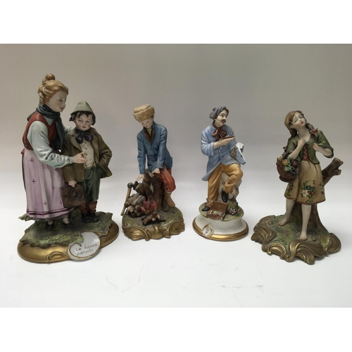 1133 - A collection of figures including capodimonte figures.- NO RESERVE