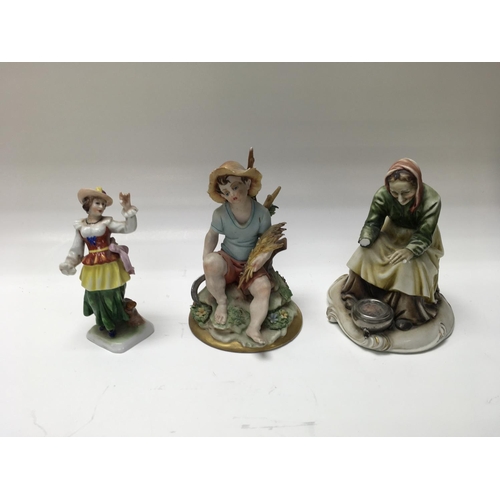 1133 - A collection of figures including capodimonte figures.- NO RESERVE