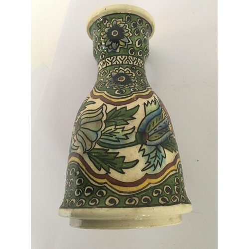 1254 - A Ceramic Vase possible late 19th Century hand painted Iznick pattern in the style of William de Mor... 