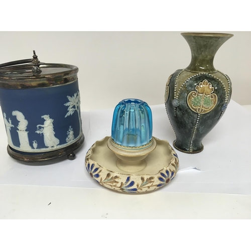 1338 - An unusual late Victorian ceramic and glass candle holder S Clarkes Patent Fairy Pyramid. Made by Ma... 