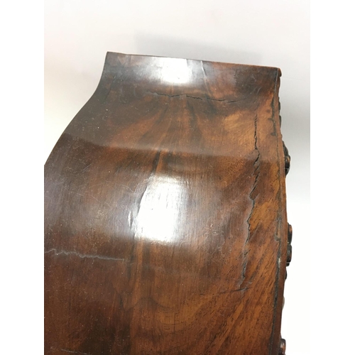 1402 - A Joseph Perkins mahogany bracket clock, dimensions 17x35x43cm. (One foot is loose) Postage category... 