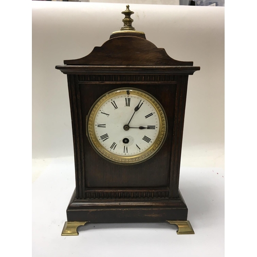 1416 - A collection of mantle clocks with Roman numeral dials and carriage clock cases. No reserve