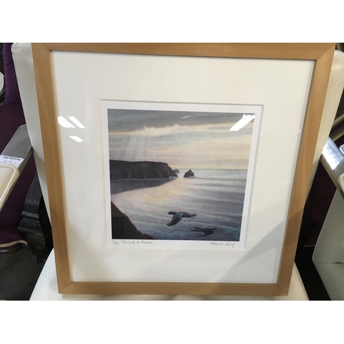 1624 - A framed limited edition print by Deborah king and other framed prints and pictures including two Mi... 