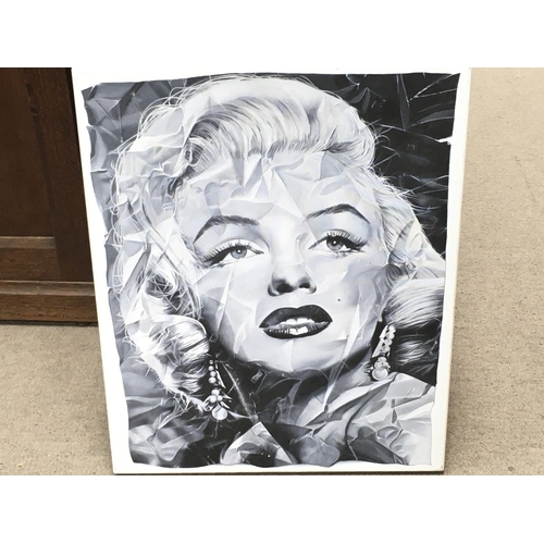 1628 - An oil on canvas painting of Marilyn Monroe