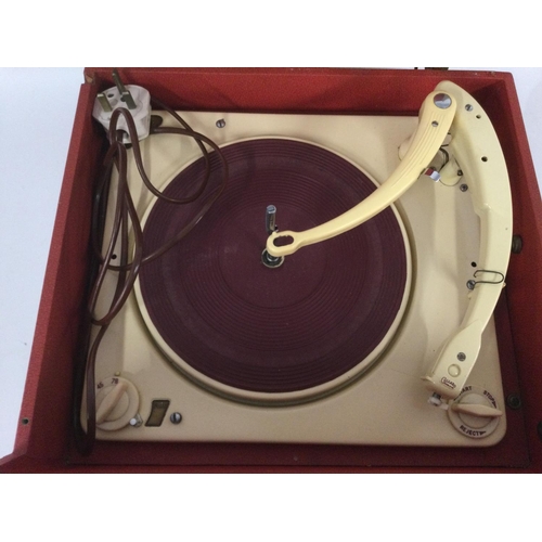 2412 - Withdrawn - A Baird Conquest portable record player. Shipping category D.