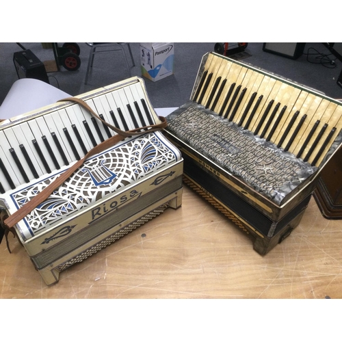 2415 - Two accordions comprising a Hohner Tango IV example and one Riosa. Shipping category D.