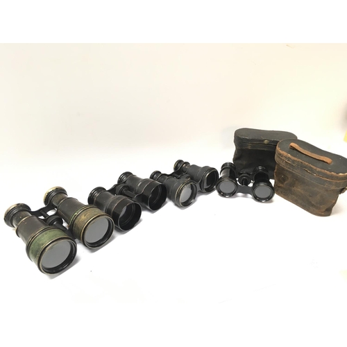 924 - Pairs of vintage binoculars including Lumiere Paris etc. postage category D