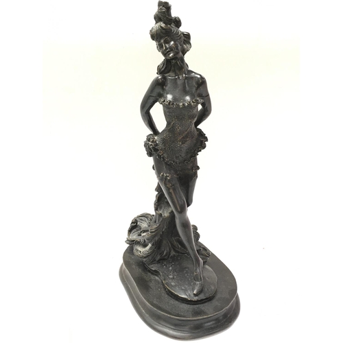 936 - A bronze Art Deco style lady figure ,36cm tall. Postage category D