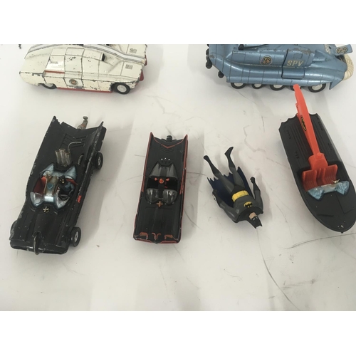 113 - A collection of Playworn vehicles from the TV series Thunderbirds. Captain Scarlett and Batman. A to... 