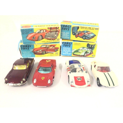 12 - 3 X Boxed Corgi Vehicles including a Ferrari Berlinetta 250 Le Mans #314. Le Dandy Coupe #259. A Mar... 