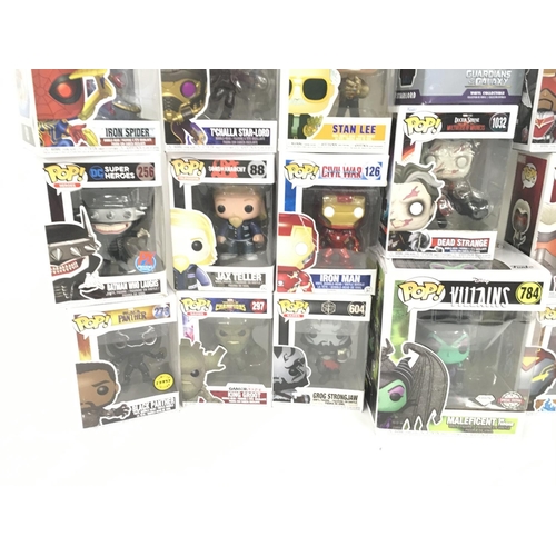 121 - A collection of 20 boxed funko pop figures.