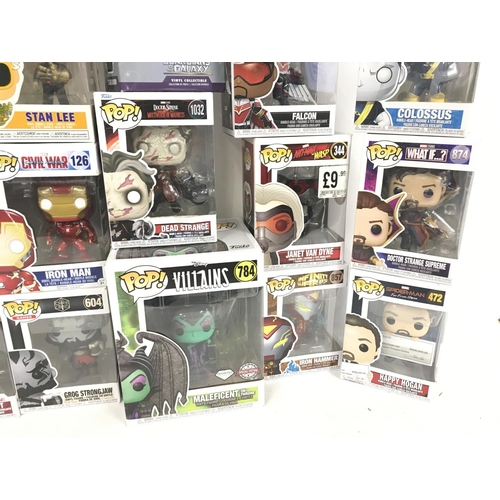 121 - A collection of 20 boxed funko pop figures.