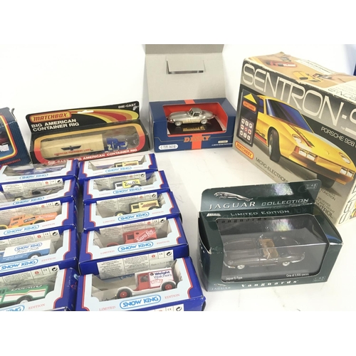 130 - A collection of boxed model cars by various manufacturers including Matchbox..Lledo..Vanguard and Ma... 