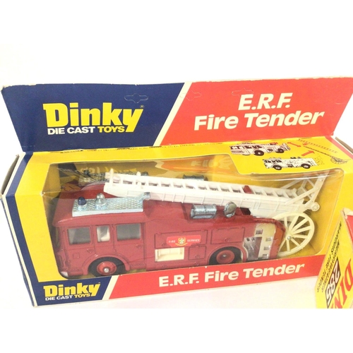 154 - A Boxed Dinky ERF Fire Tender #266 and a Merrryweather Marquis Fire Tender #285.