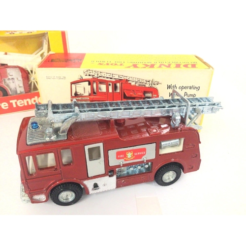 154 - A Boxed Dinky ERF Fire Tender #266 and a Merrryweather Marquis Fire Tender #285.