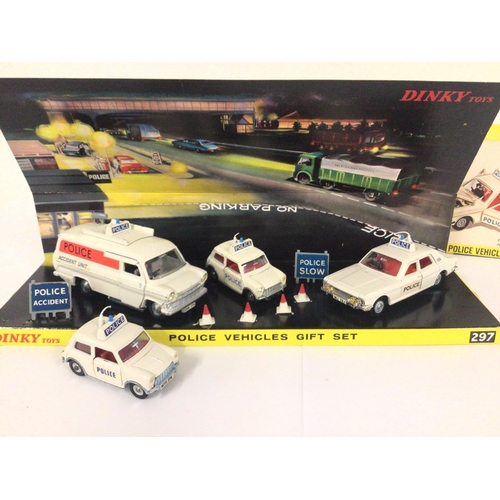 158 - A Boxed Police Vehicals Gift Set #297 With Extra Car