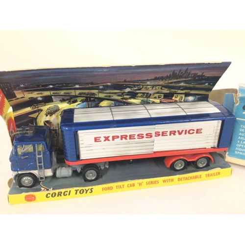 16 - A Boxed Corgi Toys Ford Tilt Cab H Series With Detachable Trailer. #1137. Outer Box is worn. One win... 