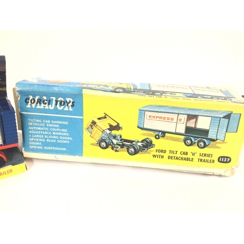 16 - A Boxed Corgi Toys Ford Tilt Cab H Series With Detachable Trailer. #1137. Outer Box is worn. One win... 