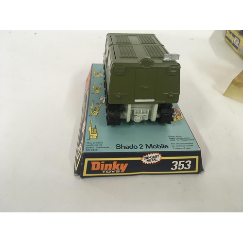 164 - Dinky diecast model vehicle 353 SHADO 2 MOBILE in original packaging .