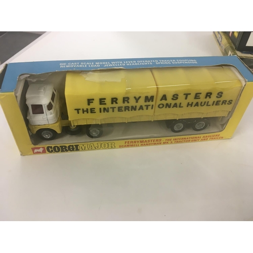 176 - Boxed Corgi AEC RENOWN BUS. Boxed Corgi 1147 Scammell Handyman mk3 Tractor Unit and trailer. FERRYMA... 