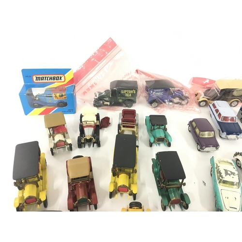 182 - A collection in excess of 45 pieces of Playworn diecast model vehicles manufactured by Corgi. Lesney... 