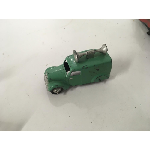 185 - A collection of of Playworn Diecast vehicles by Dinky and Corgi plus some spare parts