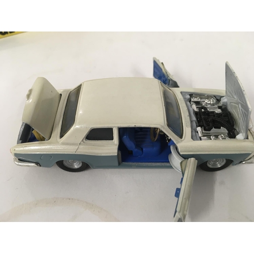 22 - Boxed Corgi diecast car 273. ROLLS ROYCE milliner Silver Shadow. GOLDEN JACKS take off wheels Torn b... 