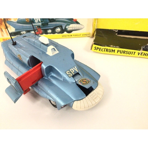 28 - A Boxed Dinky Toys Captain Scarlet Spectrum Pursuit Vehicle #104. Box is worn and Has been taped no ... 