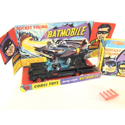 38 - A Boxed Corgi Batmobile.#267 box is worn and has been Repaired. No instructions etc. does come with ... 