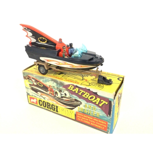 39 - A Boxed Corgi Batboat and Trailer #107.