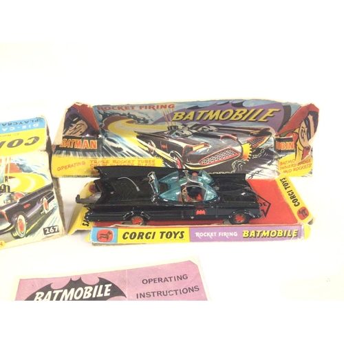 4 - A Boxed Corgi Batmobile #267 Box Is very worn. 1 Tyre Missing.