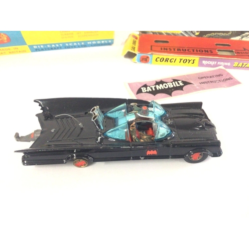 4 - A Boxed Corgi Batmobile #267 Box Is very worn. 1 Tyre Missing.