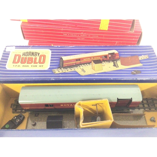 496 - A Boxed Hornby Dublo T.P.O. Mail Van and 5 Boxed Coaches.