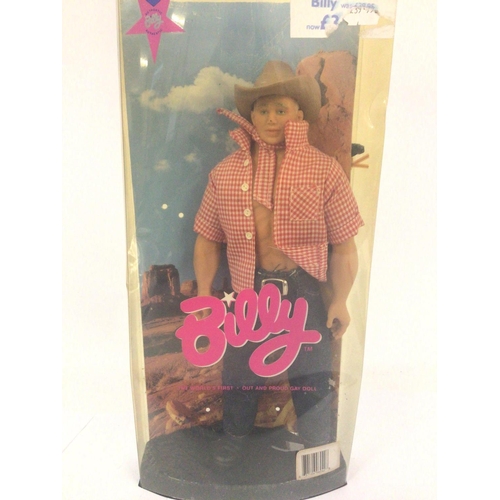 499 - A Boxed Billy Doll. The worlds First out and Proud Gay Doll. From 1998.