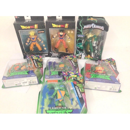 513 - A Collection of Rise Of The Teenage Mutant Ninja Turtles. Powers Rangers and Dragon Ball. All Boxed.... 