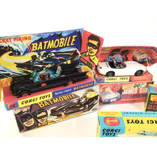 52 - 4 X Boxed Corgi Toys In Repro Boxes Including The Saint. Batman. And James Bond.