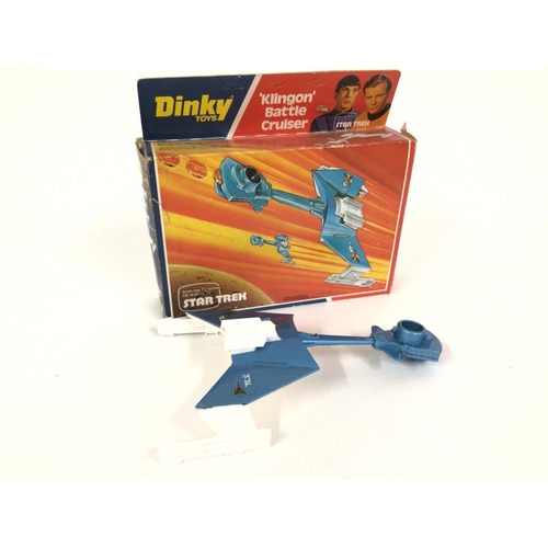 59 - A Boxed Dinky Star Trek Klingon Cruiser #357. Missiles Missing.