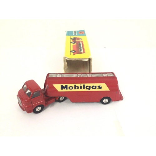 6 - Boxed Corgi Toys Mobilgas Petrol Tanker Box Worn #1110