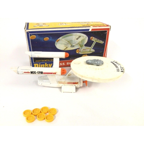 60 - A Boxed Dinky Star Trek U.S.S. Enterprise #358. With Protons. Box is worn.