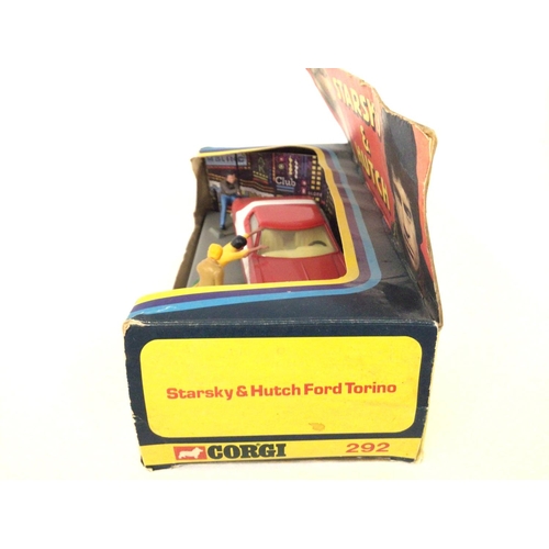 66 - A Boxed Corgi Starsky and Hutch Ford Torino.#292. Box Is worn.