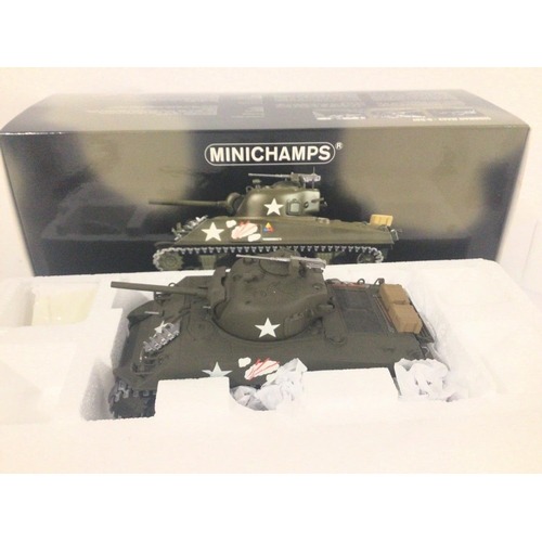 663 - A Boxed Minichamps 1944-2004 60th Anniversary D-Day/Normandy Sherman Tank. 1:35 Scale.