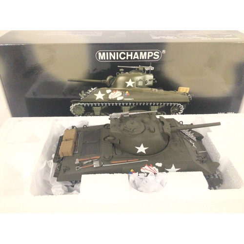 663 - A Boxed Minichamps 1944-2004 60th Anniversary D-Day/Normandy Sherman Tank. 1:35 Scale.