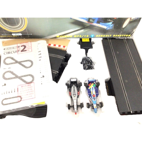 88 - A Boxed Scalextric Hockenheim McLaren MP4/10 Vs Renault Benetton Set.